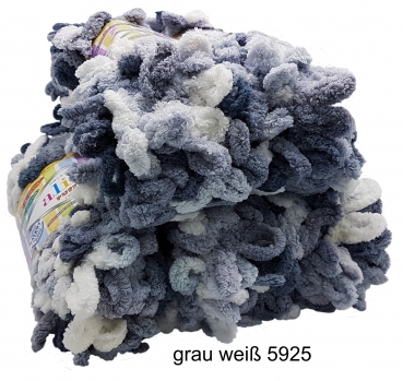 ALIZE Puffy Color Fingerstrickgarn, 100 G, Mehrfarbig – Super Weich & Ohne Nadeln Verarbeitbar