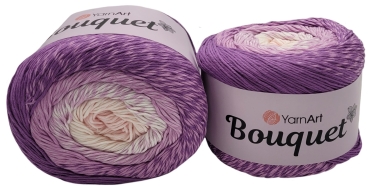 YarnArt Flowers Wolle, 500 G Knäuel – Mit Glitzer & Farbverlauf, 53% Baumwolle