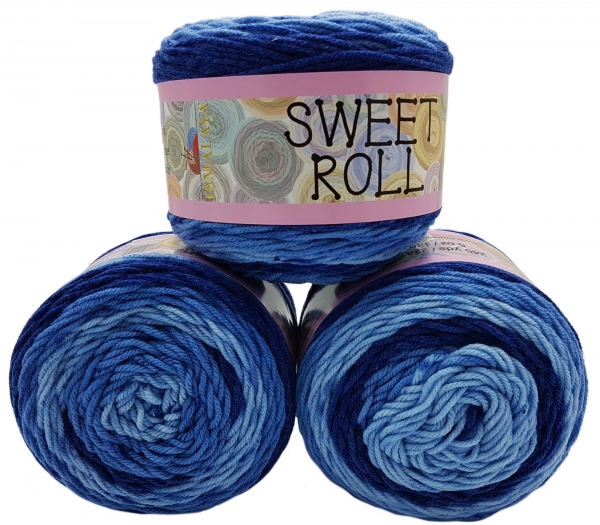 420 Gramm Himalaya Sweet Roll Strickwolle mit Farbverlauf, 3 x 140 Gramm Farbverlaufswolle